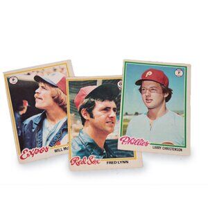 O-Pee-Chee 1978 MLB Baseball Card Lot of 3 Phillies Expos Red Socks 70s Sports
